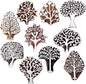 Royal Kraft Wooden Stamps for Block Printing on Saree Border, Textile, Clay, Pottery, Tattoo (Set of 10) MXtag0007
