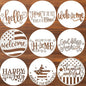 Patriotic Welcome Stencils 4th of July Stencil Independence Day Stencils for Painting on Wood Door Hanger Porch Sign Decor