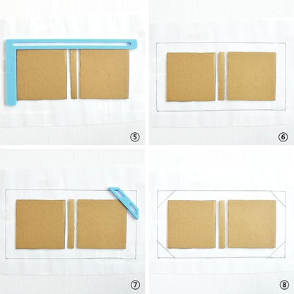 UPTTHOW 6Pcs Bookbinding Easy Scrapbooking Tool for Starter, Complete Great Stencils and Cutter Guide Kit Can Be Made into Notebook Calender Junk Journal Handbook