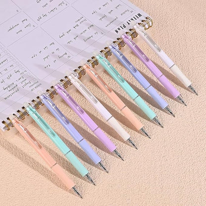 Temiary 10 Pcs Retractable Erasable Gel Pens, Fine Point 0.5 mm, Make Mistakes Disappear, Smooth Writing Gel Pen with Eraser for Journaling Note Taking Marking Planner Crossword Puzzles (Black Ink)