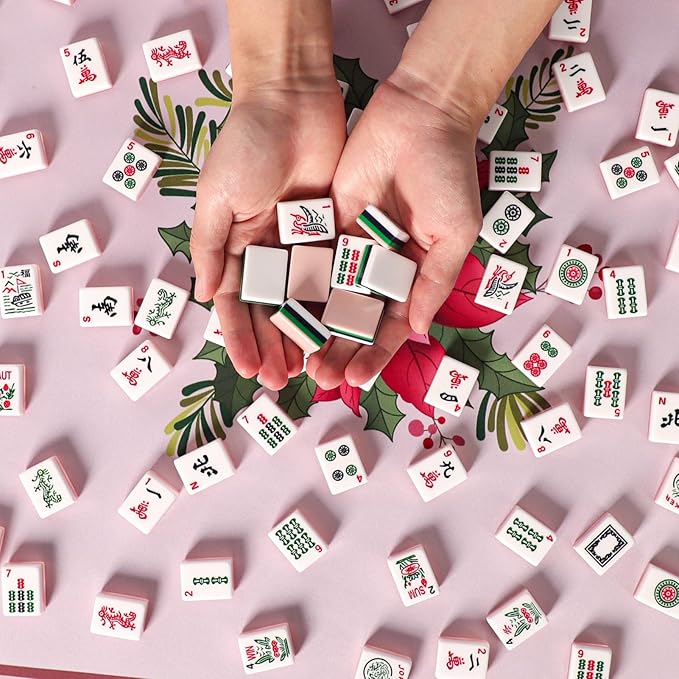 American Mahjong Tiles Set with 166 Quality Acrylic Tiles (1.2", Tiles Only), Mahjongg Game Set