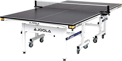 JOOLA Rally TL Professional MDF Indoor Ping Pong Table w/Quick Clamp Table Tennis Net & Post Set - 10 Minute Easy Assembly - Corner Ball Holders - Tournament Quality - Includes Playback Mode