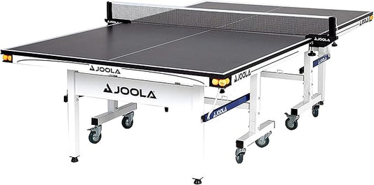 JOOLA Rally TL Professional MDF Indoor Ping Pong Table w/Quick Clamp Table Tennis Net & Post Set - 10 Minute Easy Assembly - Corner Ball Holders - Tournament Quality - Includes Playback Mode