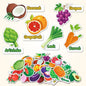 Kids Felt Board Set with 90 Fruits & Vegetables Pieces - Interactive Learning & Education Toys for Preschool Homeschool, Vibrant Colors Pretend Play Toys with Storage Bag & Velcro Dots