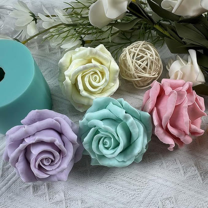3D Rose Flower Silicone Mold Resin Epoxy Flower Molds Decorating Crafts Candle Wax Mold Mousse Cake Silicone Mould