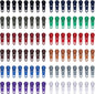 DOITEM 96Pcs Zipper Repair Kit Zipper Replacement 3# Zipper Pull Rescue Kit for Clothing Jackets Purses Luggage (12 Colors)