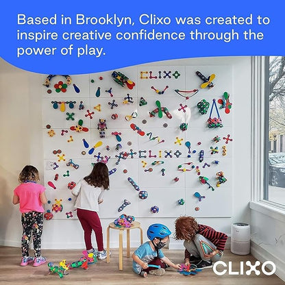 Clixo Friendship Pack – 150-Piece Flexible Magnetic Building Toy for Creative Family Play | STEAM Learning, Open-Ended Play. Perfect for Collaborative Fun, Travel, and Educational Bonding. Ages 4+