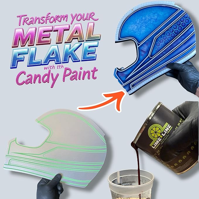 LiME LiNE Sprayable Metal Flake Paint Additive: Solvent Resistant Glitter for Automotive Custom Painting (Bronze.)