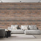 wall26 Horizontal Brown Vintage and Retro Wood Textured Paneling, Wall Mural, Removable Wallpaper, Home Decor - 132x192 inches