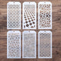 DIY Decorative Stencil Template for Scrapbooking Painting on Wall Furniture Crafts, Set of 6 (Geometry)