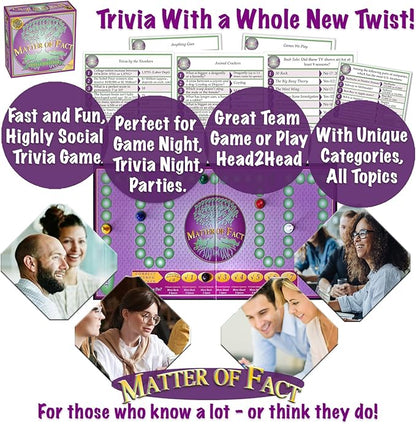 Matter of Fact — Fast-Paced, Rapid-Fire Trivia Challenge with Quirky Categories — Adult & Family Game Night Fun
