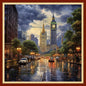 Artvxeay Stamped Cross Stitch Kits Beginners Full Range of Embroidery Starter Kits for Adults Printed Cross Stitching DIY Needlepoint Kit 11CT- (New York Street 18x18 inch)