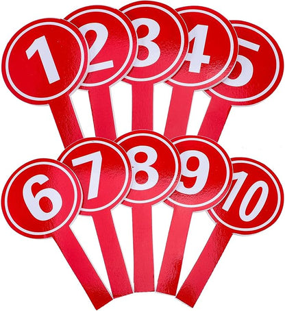 10pcs Auction Paddles 1-10 Score Paddles Voting Scoreboards Handheld Number Boards for Students Teachers Classroom Voting Games Party