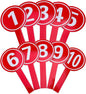 10pcs Auction Paddles 1-10 Score Paddles Voting Scoreboards Handheld Number Boards for Students Teachers Classroom Voting Games Party