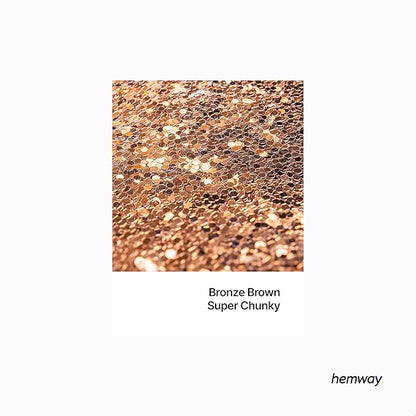 Hemway Glitter for Resin 100g Bronze Brown Metallic Crystals for Epoxy Craft Super Chunky Flakes Tumblers Wax Melt
