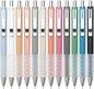 Linbsunne Ballpoint Pens Black Medium Point 1mm Pen with Super Soft Grip Ball Point Pen for Men Women Retractable Pens (silver-12 pcs)