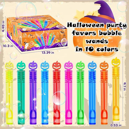 300 Piece Halloween Party Favor Bubbles, Halloween Bubble Wands Bulk for Kids Party Favor Supplies, Trick or Treat Goodie Bags, School Classroom Game Rewards, Halloween Miniatures