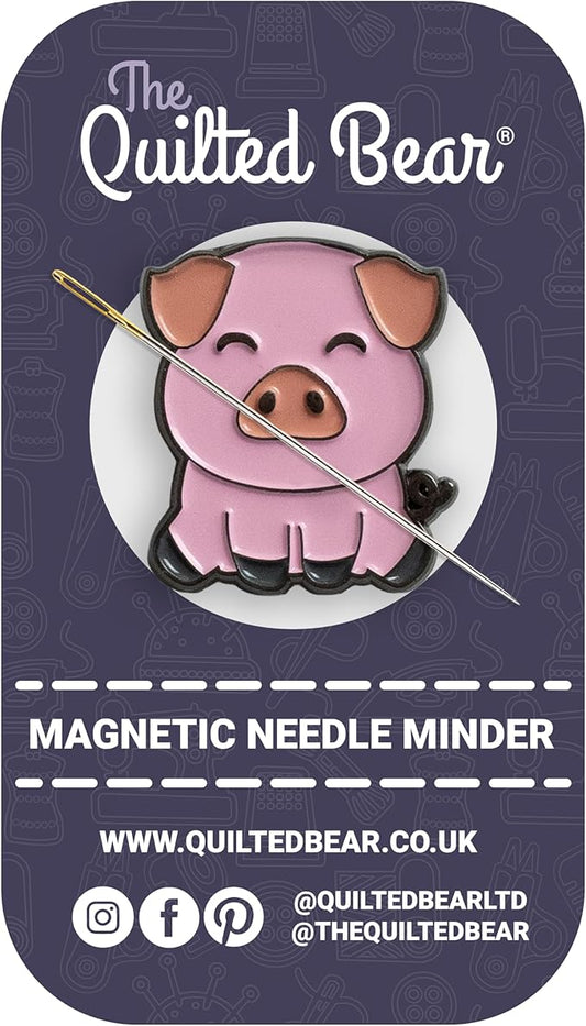 The Quilted Bear Needle Minder - Needle Minder Magnet for Keeping Sewing & Embroidery Needles, Cross Stitch Needles Safe - Stress Free Stitching Cross Stitch Supplies & Embroidery Supplies (Pig)