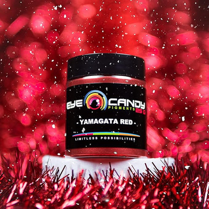 Eye Candy Pigments Premium True Red Mica Powder - Yamagata Red (50gr) - for Epoxy, Resin, Soap, Paint, Woodworking, Acrylic Pouring, Bath Bombs, Fishing Lures - DIY Arts and Crafts Additive