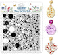 CHGCRAFT Retro Polka Dots Polymer Clay Texture Sheets Bubble Geometric Silicone Texture Stamp Clay Texture Mat Modeling Pattern Pad Sheets for Jewelry and Earrings Tools, 5.5x5.5 inch