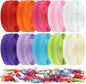 DOITEM 31 Yards 10 Pieces Sewing Zippers #3 Nylon Coil Zippers 10 Colors Assorted Zipper for Sewing with 40 Zipper Sliders for DIY Tailor Sewing Crafts Supplies,