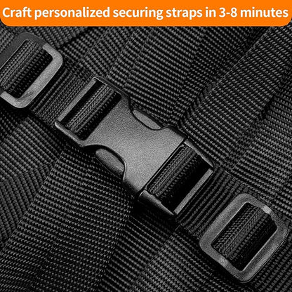 3/4" Buckles and Straps Set: 6 Yards of Thick Nylon Webbing, 6-Pack Quick Side Release Adjustable Plastic Buckles, 12 Tri-Glide Slide Clips(3/4 Inch Combo Set)