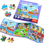Fire Brigade Magnetic Puzzles for Toddlers, 3 in 1 Jigsaw Puzzle Book, Travel Puzzles for Preschool Learning Ages 3-8