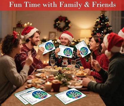Roll A Christmas Tree Dice Game, Christmas Games for Families & Large Groups-25 Players, Xmas Party Games for Adults, Green Theme Winter Holiday Decorations White Elephant Gifts Ideas