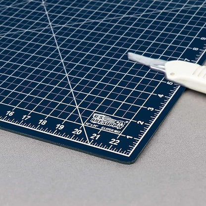 U.S. Art Supply 18" x 24" Self-Healing Cutting Mat 5-Ply (2 Pack) - Double-Sided White/Blue Craft Mat, Non-Slip Cutting Mats for Crafts, Sewing, Quilting, Scrapbooking