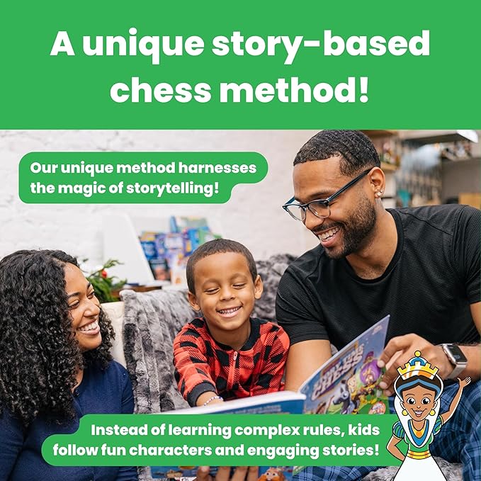 Story Time Chess - Chess Sets for Kids, Kids Chess Set, Chess Game Toddlers, Learning Games for Kids, Chess Sets for Boys & Girls