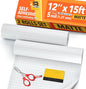 Matte Laminating Roll 2-Pack 12” x 15ft - 5 MIL Self Adhesive Durable Clear Matte Vinyl Laminate Roll for Anti-Glare Surface
