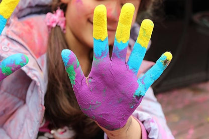 ColorMarathon(TM) Premium Quality non-toxic HOLI Colors color powder - 12 Lbs (6 colors X 2lbs Ea color) RED, YELLOW, PINK, BLUE, GREEN, AND PURPLE - SHIPS FROM USA