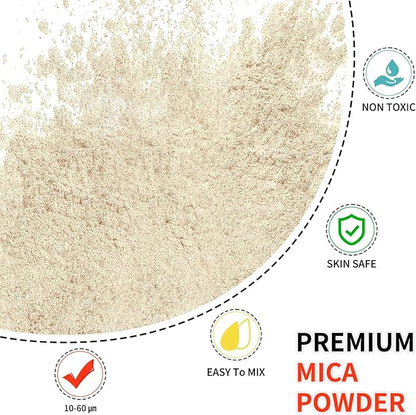 Mica Powder - 100g Mica Powder for Epoxy Resin - Metallic Color Pigment for Resin, Soap, Bath Bombs, Eye Shadow, Nails, DIY Crafting Projects etc. (Champagne Gold)
