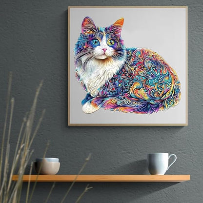 Lazy Cute Cat Adults Gifts Wooden 240 Pieces 13.4 * 12.2in