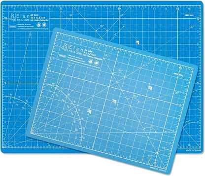 Elan Cutting Mat A3 Blue, Self Healing Cutting Mat 12x18 Inch, 5-Ply Craft Board Blue, Hobby Board for Crafts 12x18 Inch