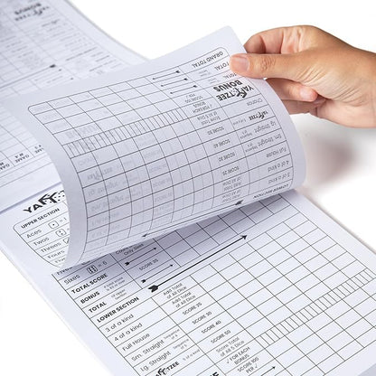 PlayDice Score Pads for Yahtzee: 120 Easy Tear Off, Large Print Score Sheets Compatible with Yardzee and Yahtzee Games (8.5x11-120 Pages)