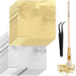 100 Pcs 5.5" X 5.5" Gold Leaf Sheets for Art Foil Paper, Gold & Silver Foils Sheets, Foil Paper Art Foils Sheet for Resin Gilding Crafting Nails Furniture Home Decor with Tweezer & Brush