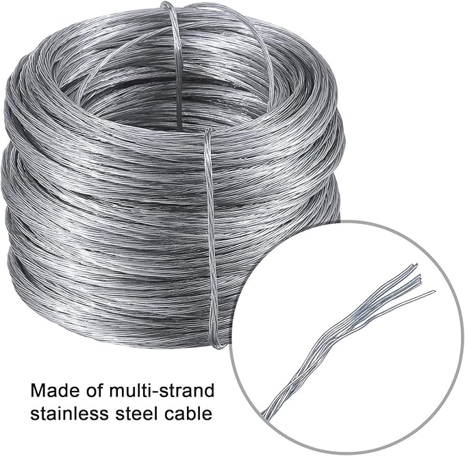 Picture Hanging Kit, Listenman D Ring Picture Hangers with Screws, Picture Hanging Wire(100 Feet) and Aluminum Sleeves, Supports up to 30 lb, Included Screwdriver