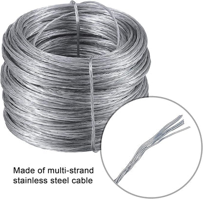 Picture Hanging Kit, Listenman D Ring Picture Hangers with Screws, Picture Hanging Wire(100 Feet) and Aluminum Sleeves, Supports up to 30 lb, Included Screwdriver