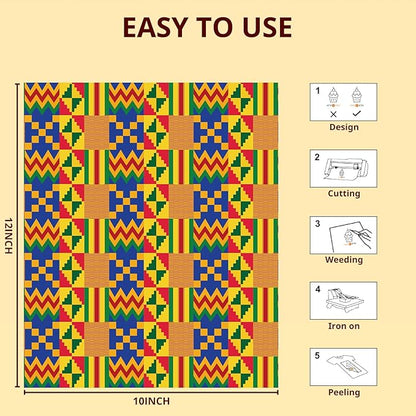HTVRONT Kwanzaa HTV Vinyl Sheets - 11 Pack of 12x10 Inch Heat Transfer Vinyl for T Shirts, Easy Iron On Vinyl Bundle for Kwanzaa Decorations & Crafts