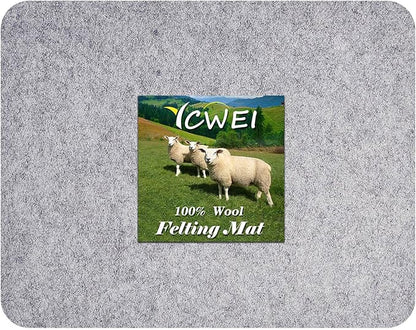 YCWEI YCWEI Needle Felting Pad,100% Natural Wool Needled Felting Mat, 5 x 6 x 1 inch Eco-Friendly Felting Block, Thick and Firm Needle Felting Base