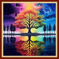 Artvxeay Cross Stitch Kits Stamped Full Range of Embroidery Kits for Beginners Adults 11CT Pattern Stitch Embroidery Kits Needlepoint Kits DIY - (Colorful Tree 18x18 inch)