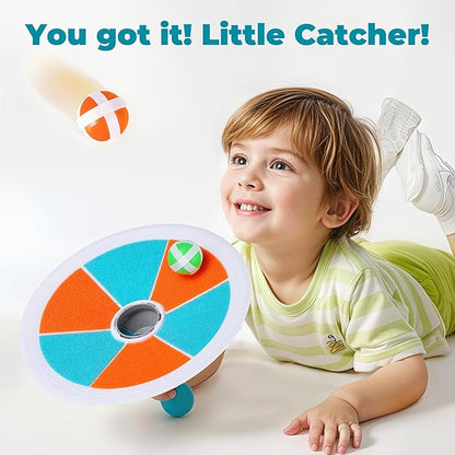 iPlay, iLearn Pop Stick Ball Game Outdoor Toys for Kids, Toss Chase Launching Ball Sports Game for Child Boys, Outside Yard Fun Family Activity, Cool Brithday Gifts for 3 4 5 6 7 8-12 Year Old Girls