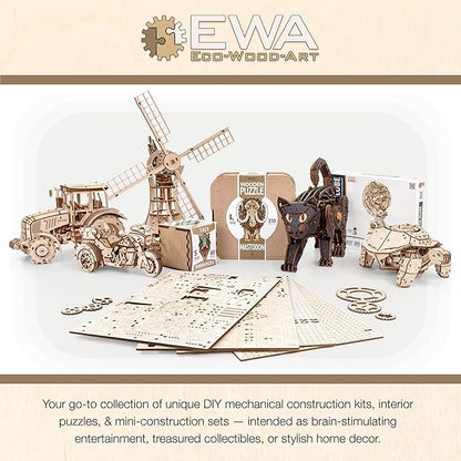 EWA Home Décor – Bat Small 60 Pieces – Wooden Jigsaw Puzzle for Adults – Perfect for Artistic Home Decoration and Mindful Relaxation