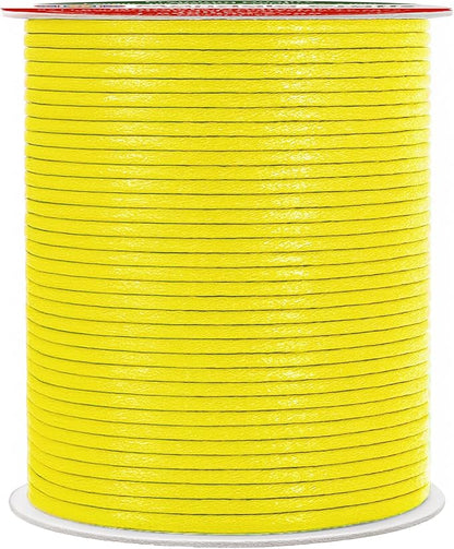 Mandala Crafts 2mm 109 Yards Yellow Cotton Waxed Cord for Jewelry Making Bracelet Cord Waxed String - Beading String Thread Jewelry Cords for Necklaces String