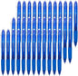Volcanics Retractable Clicker Erasable Gel Pens - 0.7mm Ball Point, Heat Erase with Built-in Eraser, 36 Pack Blue