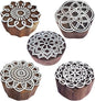Royal Kraft Mandala Wooden Printing Stamps (Set of 5) - DIY Henna Fabric Textile Paper Clay Pottery Blocks Htag2204