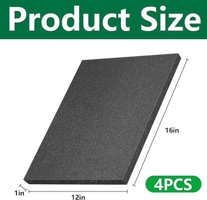 Sfcddtlg 4 Pcs Pick Apart Foam Inserts- 16 x 12 x 1 Inch Pick and Pluck Foam Sheets- Pluck Pre Cubed Foam Pads for Toolbox Game Box Cases Camera Storage Drawer