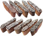 Royal Kraft Textile Wooden Blocks Innovative Border Design Printing Stamps (Set of 10) Htag2160