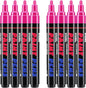 Pink Paint Pens Paint Markers - 8 Pack Permanent Quick Dry Waterproof Marker Pens for Rocks Wood Fabric Plastic Canvas Glass Mugs Metal Tire Stone